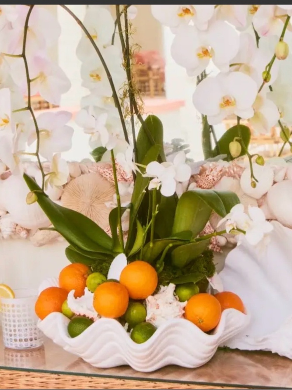 Lilly Pulitzer White Shell Ceramic Serving Dish